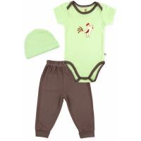 Набір дитячого одягу Luvable Friends из бамбука с рисунком животных зеленый для мальчик Фото