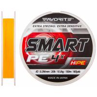 Шнур Favorite Smart PE 4x 150м оранжевый #3.0/0.296мм 15.5кг Фото