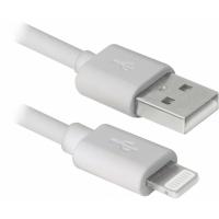 Дата кабель Defender USB 2.0 AM to Lightning 1.0m ACH01-03BH white Фото