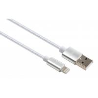 Дата кабель Vinga USB 2.0 AM to Lightning 1m nylon silver Фото