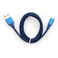 Дата кабель Vinga USB 2.0 AM to Lightning nylon 1m blue Фото