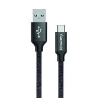 Дата кабель ColorWay USB 2.0 AM to USB-C 1.0m 2.1А black Фото