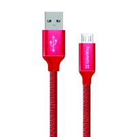 Дата кабель ColorWay Кабель Colorway USB - МicroUSB 2.1А 1м червоний Фото