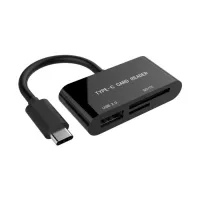 Зчитувач флеш-карт Gembird Type-C SD/TF + USB2.0 Фото