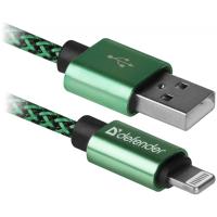 Дата кабель Defender USB 2.0 AM to Lightning 1.0m ACH01-03T 2.1A green Фото