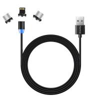 Дата кабель ColorWay USB 3в1 (Lightning+MicroUSB+Type-C) Magnet only ch Фото