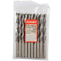 Сверло Зеніт HSS по металлу 7.5х109 мм (10 шт) Фото