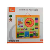 Ігровий набір Viga Toys Магнітний календар з годинником, на українській мо Фото