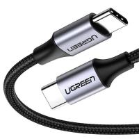 Дата кабель Ugreen USB-C to USB-C 1.0m US261 3A Alum. Braid Gray\Blac Фото