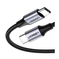 Дата кабель Ugreen USB-C to USB-C 1.0m US261 3A Alum. Braid Gray\Blac Фото