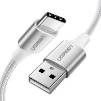 Дата кабель Ugreen USB 2.0 AM to Type-C 1.0m US288 Aluminum Braid Whi Фото