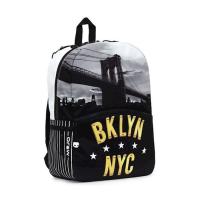 Рюкзак школьный Mojo Бруклин Нью Йорк Черно-белый Фото