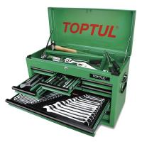Набор инструментов Toptul в инструментальном ящике 9 секций 186ед. Фото
