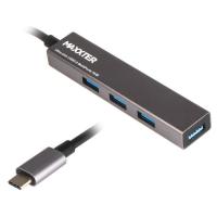 Концентратор Maxxter USB 3.0 Type-C 4 ports grey Фото
