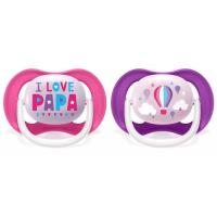 Пустышка Philips AVENT Ultra Air I love... для девочек 6-18 мес Фото