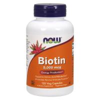 Витамин Now Foods Биотин (В7) 5000 мкг, 120 гелевых капсул Фото