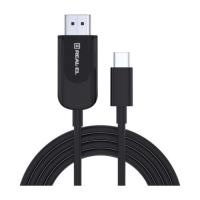 Дата кабель REAL-EL USB 2.0 AM to USB-C 2.0m Fabric Premiumblack Фото