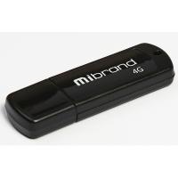 USB флеш накопичувач Mibrand 4GB Grizzly Black USB 2.0 Фото