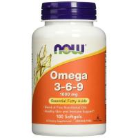 Жирные кислоты Now Foods Омега 3-6-9 1000мг, 100 желатиновых капсул Фото