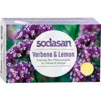 Твердое мыло Sodasan органическое освежающее Вербена-Лимон 100 г Фото
