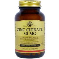 Мінерали Solgar Цинк цитрат, 30 мг, Zinc Citrate, 100 вегетаріансь Фото