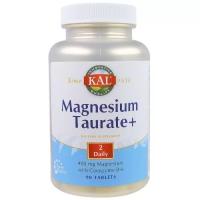 Мінерали KAL Таурат Магния, Magnesium Taurate+, 400 мг, 90 Таб Фото