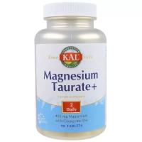 Мінерали KAL Таурат Магнію, Magnesium Taurate +, 400 мг, 90 таб Фото