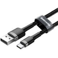 Дата кабель Baseus USB 2.0 AM to USB-C 1.0m 3A grey-black Фото