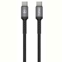 Дата кабель T-Phox USB-C to USB-C 1.0m 3A Black\Gray Фото