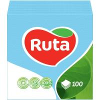 Салфетки столовые Ruta 24х24 см 1 слой Голубые 100 шт. Фото