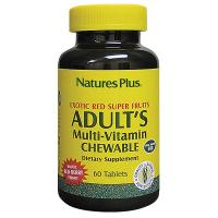Мультивітамін Natures Plus Мультивитамины для Взрослых, Вкус Ягод, 60 жевате Фото