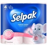 Туалетная бумага Selpak Perfumed Пудра 3 слоя 4 рулона Фото