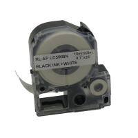 Стрічка для принтера етикеток UKRMARK RL-E-C5WBN-BK/WT, аналог LC5WBN. 18 мм х 8 м Фото
