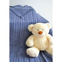 Плед Прованс Soft косы Синий меланж 90x130 см Фото