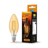 Лампочка TITANUM Filament C37 4W E14 2200K бронза Фото