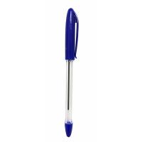 Ручка кулькова H-Tone 0,7 мм, з грипом, синя, уп. 50 шт Фото