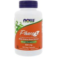Трави Now Foods Біла Квасоля Фаза 2, Phase 2, 500 мг, 120 капсул Фото