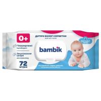 Дитячі вологі серветки Bambik з екстрактом липи 72 шт. Фото