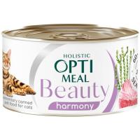 Консервы для кошек Optimeal Beauty Harmony полосатый тунец в желе с водорослям Фото