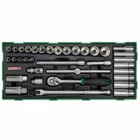 Набор инструментов Toptul головки с трещоткой 3/8" 35ед. (в ложементе, тип В Фото