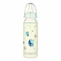 Бутылочка для кормления Baby-Nova Декор пластикова для хлопчика нічна 240 мл Фото