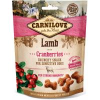 Ласощі для собак Carnilove Crunchy Snack з ягням, журавлиною та м'ясом 200 г Фото