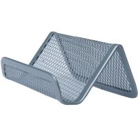 Подставка для визиток Buromax металлическая, серебристая Фото