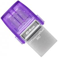 USB флеш накопичувач Kingston 64GB DataTraveler microDuo 3C USB 3.2/Type C Фото