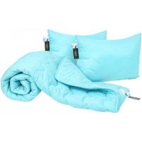 Ковдра MirSon Набір бавовняний №1709 Eco Light BLue Ковдра 200х2 Фото