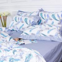 Постільна білизна MirSon Satin print Elit Azure Jay 220х240 King Size Фото
