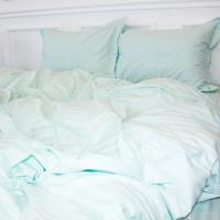 Постельное белье MirSon SatinStripe 30-0013Azure 143х210 Полуторный Фото