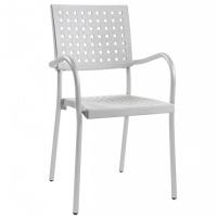 Кухонный стул PAPATYA karea белое, ножки алюминиевые Фото