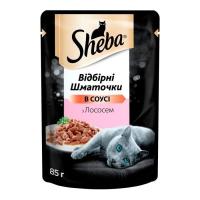 Вологий корм для кішок Sheba cig POU з лососем у соусі 85 г Фото
