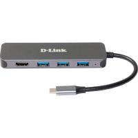 Концентратор D-Link USB-C 3xUSB3.0, 1xUSB-C, 1xHDMI Фото